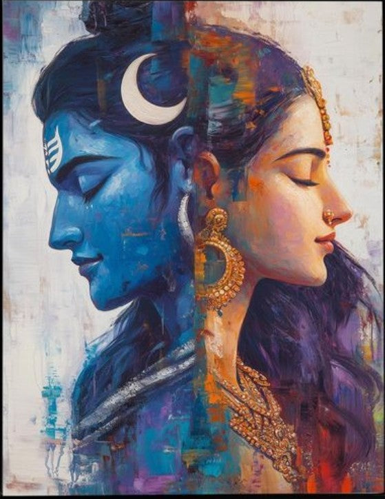 Shiva Parvati Paint By Number Kit